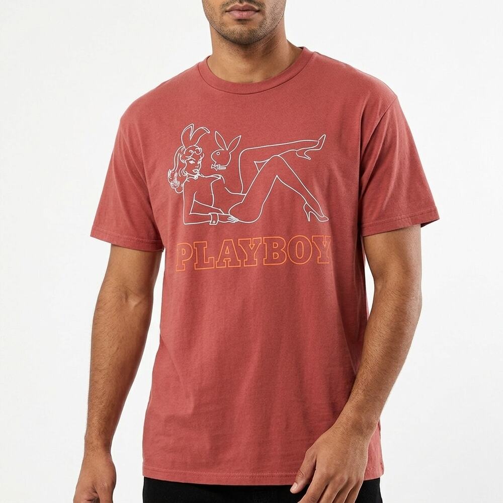 Playboy by PacSun Red Graphic T-Shirt Men Size S